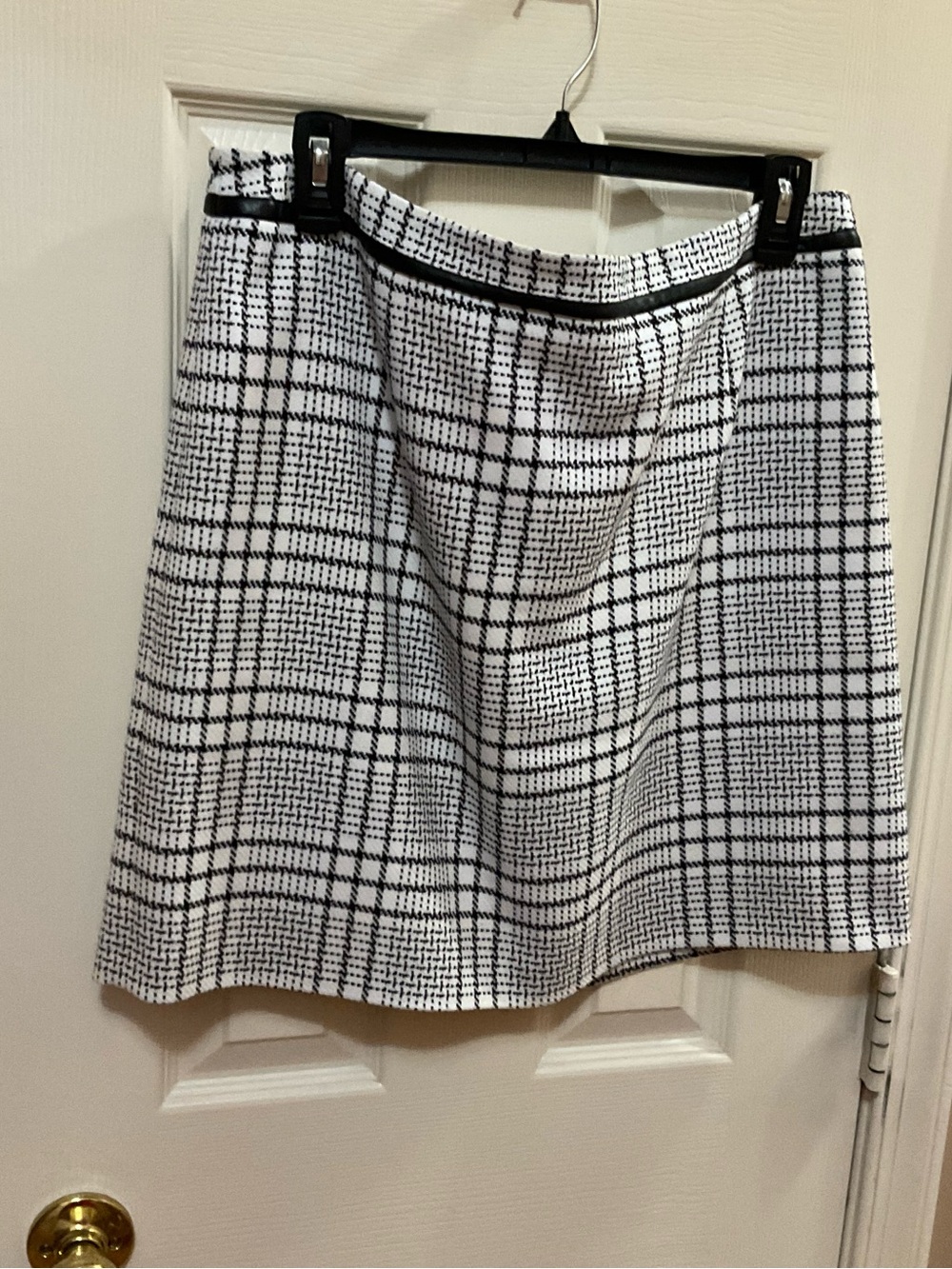 White House Black Market Checked A-Line Skirt